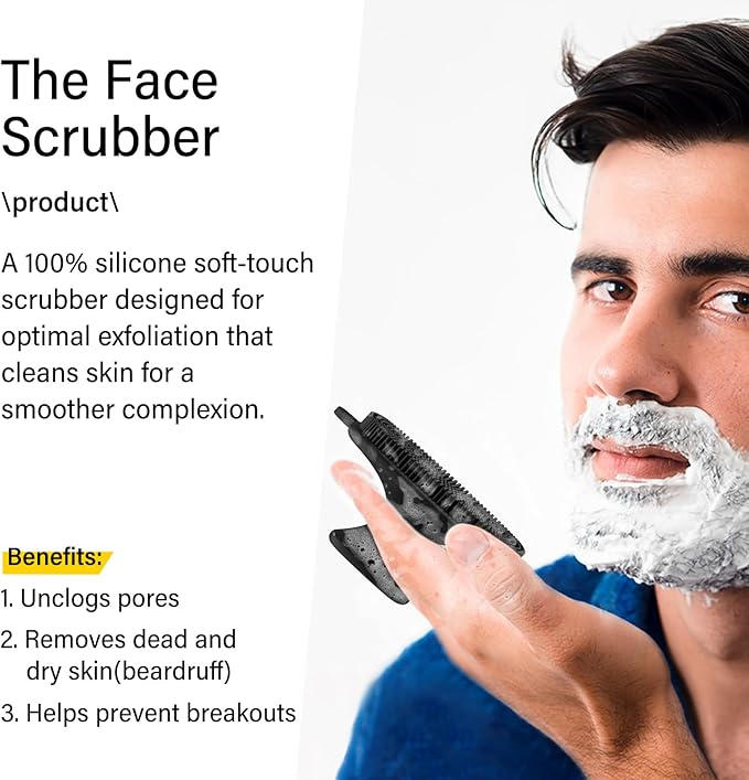 3 Pack Face Scrubber,Silicone Facial Cleansing Brush for Men & Women,Reusable Gentle Facial Waterproof Cleansing Skin Brush Exfoliating Scrubber for Sensitive Skin (Black+Pink+Gray)-FemmiqueWomen