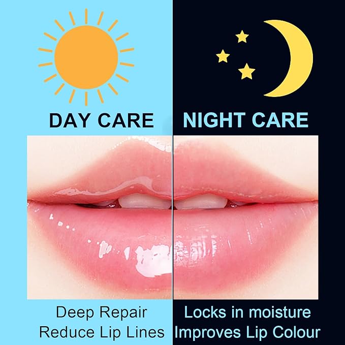 3Pcs Lip Balm Honey Pot with Stick, Honey Strawberry Apple Moisturizing and Hydrating Sleeping Lip Mask, Day and Night Repair and Care, Improve Lip Color, Reduce Lip Lines (SET B)-FemmiqueWomen