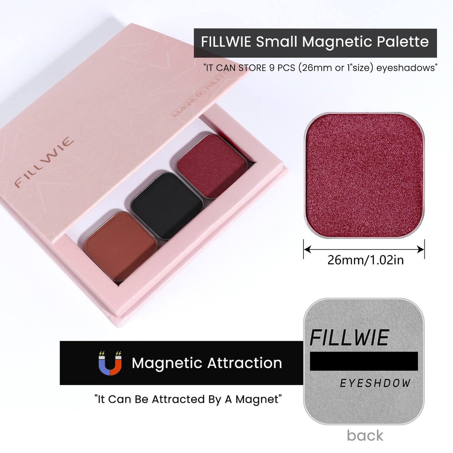 3-Color Eyeshadow Combo Pack – Matte & Shimmer Neutral Shades,Powder, Highly Pigmented, Long-Lasting, Refills Pans for Custom Magnetic Palette-FemmiqueWomen