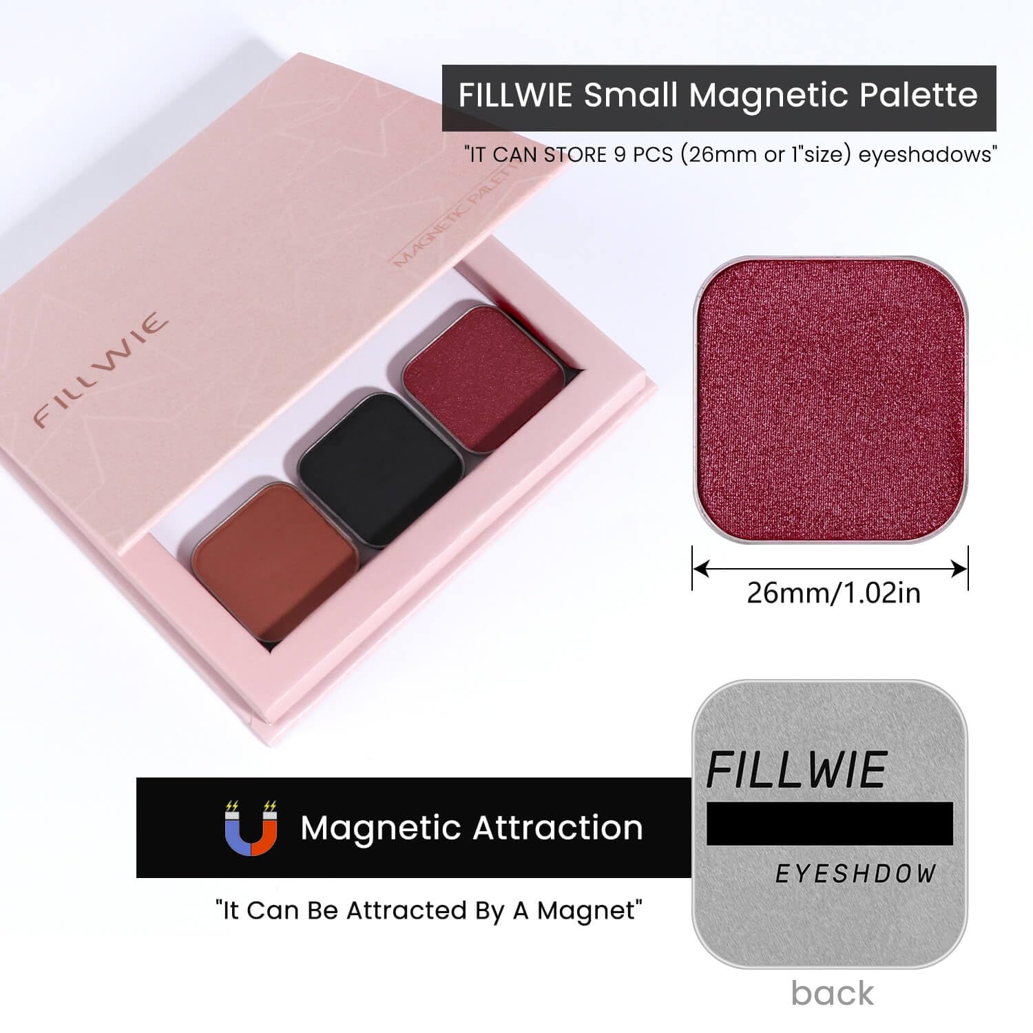 3-Color Eyeshadow Combo Pack – Matte & Shimmer Neutral Shades,Powder, Highly Pigmented, Long-Lasting, Refills Pans for Custom Magnetic Palette-FemmiqueWomen