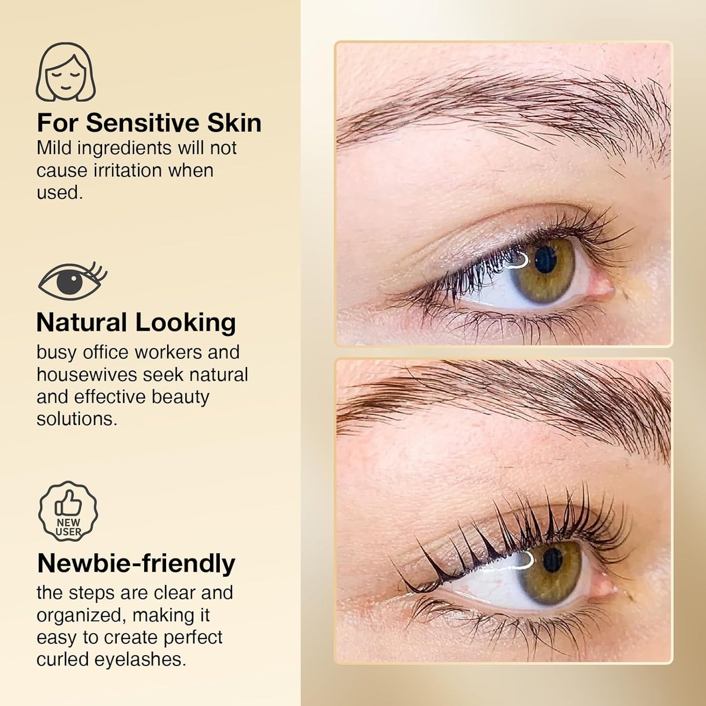 Brow Lamination Kit Lash Lift Kit, Sachet Refill Eyelash Perm Kit for Natural Curling Long-Lasting, Instant Eyelash Lift Kit, Brow Perm Kit for Salon-Quality Results at Home-FemmiqueWomen