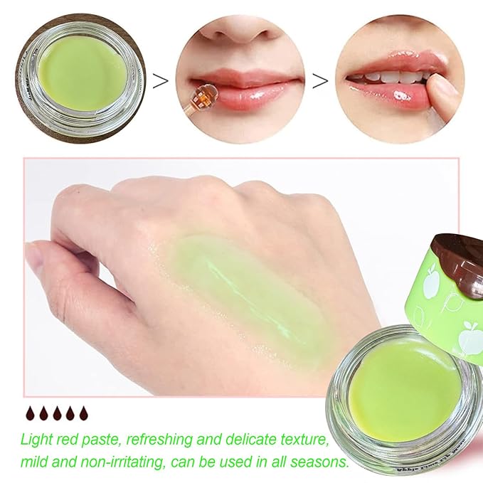 1PCS Bee Lip Balm Honey Lip Balm,Exfoliating Honey Pot Lip Balm Sleeping Lip Mask with Brush, Hydrating & Prevention Dry and Cracked, Lip Scrubs Exfoliator & Moisturizer-FemmiqueWomen