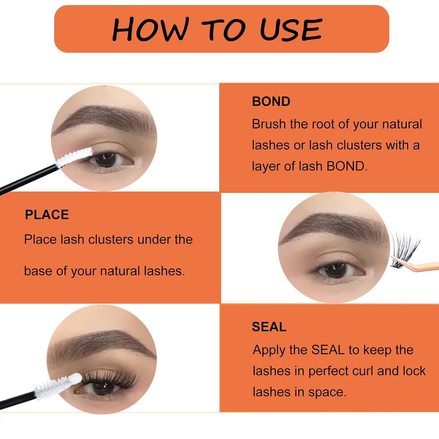 Eyelash Clusters Fluffy Lash Clusters Wispy Individual Lashes Cluster Eyelash Extensions D Curl DIY at Home Natural Cluster Lashes (40D-0.07D-Mix8-16)-FemmiqueWomen