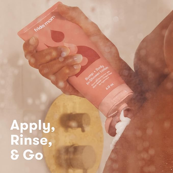 Frida Mom Prgenancy Belly Cream, In Shower Body Lotion for Fully Body and Bump, Moisturizing Lotion for Pregnant Dry and Stretched Skin, 6oz-FemmiqueWomen