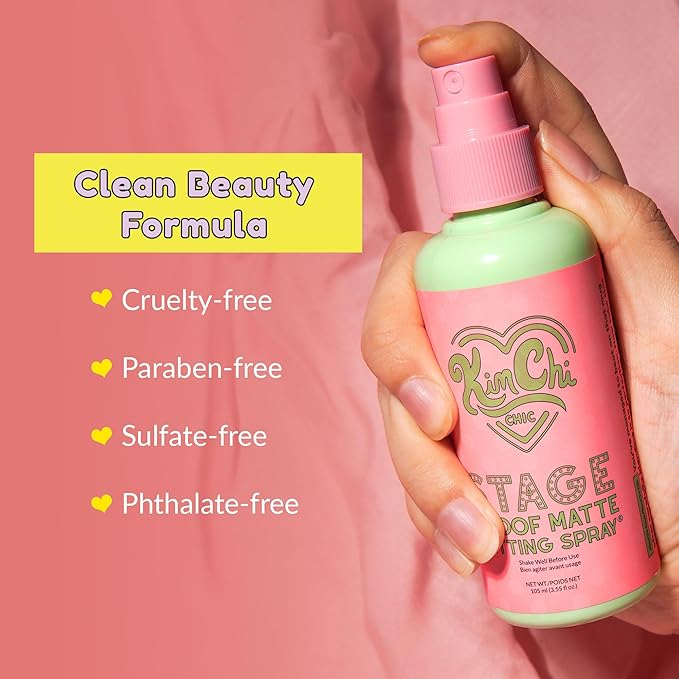 Kimchi Chic Beauty Stage Proof Matte Setting Spray, Makeup Finishing Mist and Fixative for All Skin Types, 3.55 fl oz-FemmiqueWomen