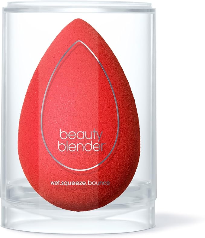 Beautyblender® | Ruby Beauty Blender Makeup Sponge, Super-Soft Foam Easily Blends Foundations, Powders & Creams, Made in USA, Reusable, Washable, Streak Free Application, Vegan, Cruelty Free-FemmiqueWomen