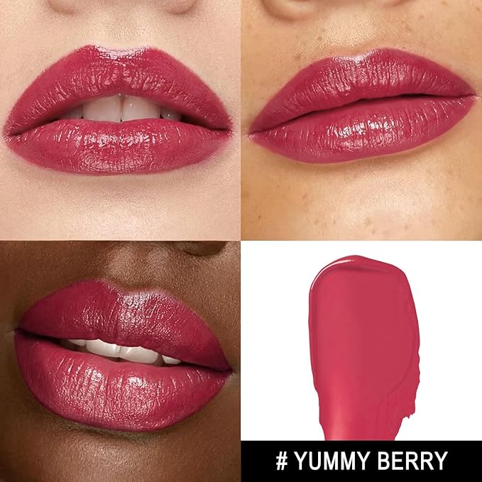 3Pc Moisture Lipsticks for Women Pink Purple Berry Lipstick Hydrate Tinted Lip Balm for Dry Cracked Lips Glossy Lip Color, MA62/65/57-FemmiqueWomen