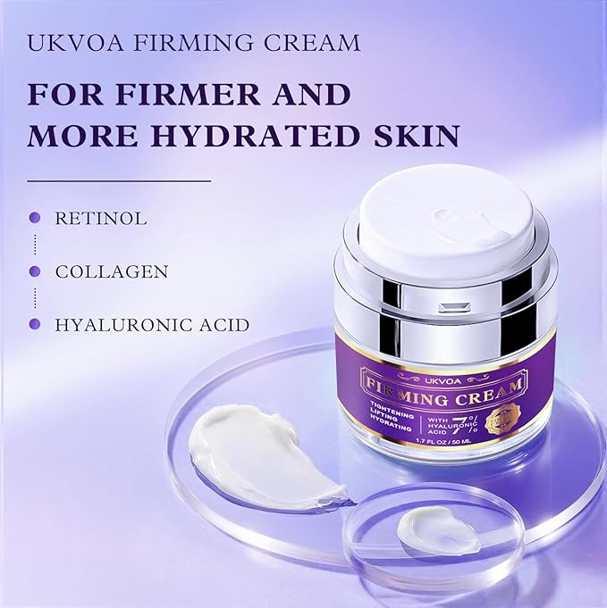 Retinol Neck & Face Wrinkle Cream for Women, Neck Cream for Tightening and Firming, Anti Aging Skin Care with Collagen & Hyaluronic Acid, Instant Face Lift Cream 1.7 Fl Oz-FemmiqueWomen