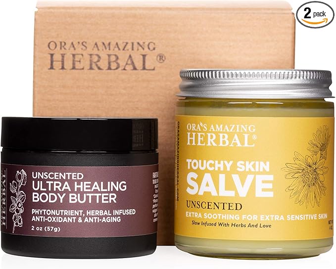 Ora's Amazing Herbal, Eczema Treatment, Touchy Skin Salve, Ultra Healing Body Butter, Organic Calendula for Skin, Herbal Salves, Unscented Skin Care-FemmiqueWomen