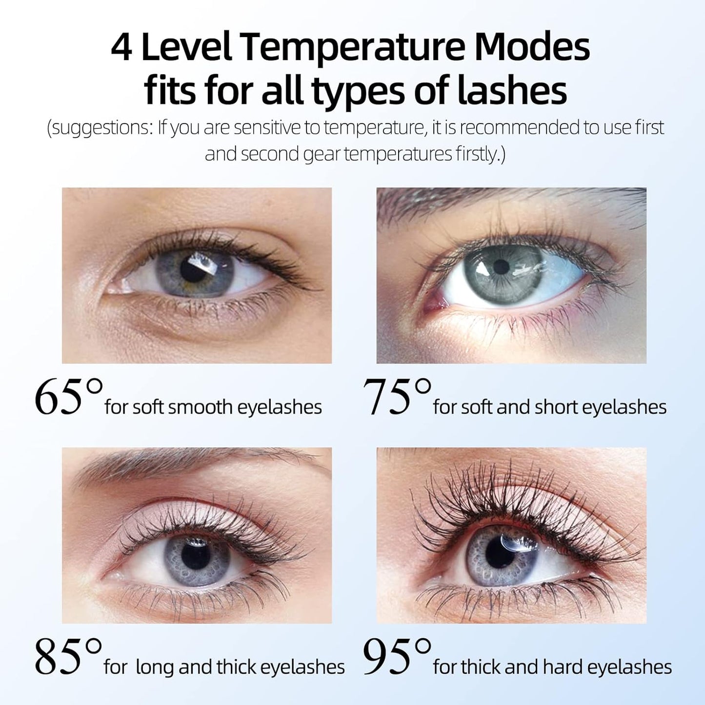 Heated Eyelash Curler, Heated Lash Curler, Portable USB C Rechargeable Eyelash Curler 24H Long Lasting Intelligent Power Off Electric Eyelash Curler with Eyelash Comb for Makeup - Black-FemmiqueWomen