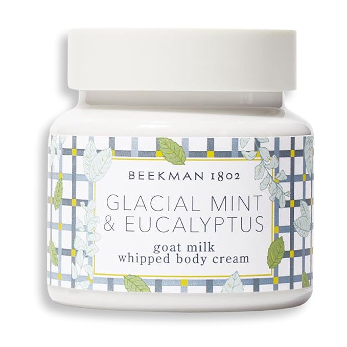 Beekman 1802 Glacial Mint & Eucalyptus Whipped Body Cream - 8 oz - Scented - Moisturizes, Soothes & Softens - With Coconut Oil & Mango Seed Butter - No Irritation - Good for Sensitive Skin-FemmiqueWomen