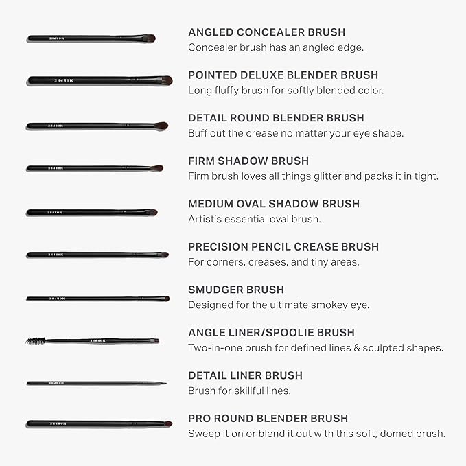 Morphe MUA Life Makeup Brushes - 20 Piece Makeup Brush Set of Eye and Face Brushes - Made with Synthetic Bristles and Includes Carrying Case (20 Count)-FemmiqueWomen
