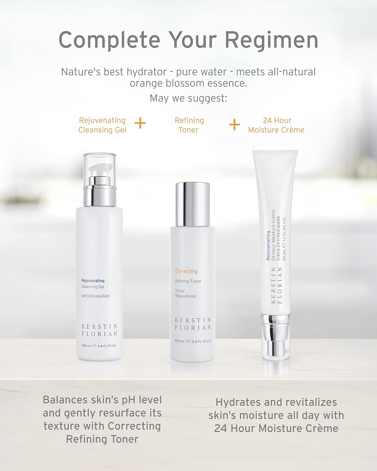 Kerstin Florian Rejuvenating Cleansing Gel | Gentle Face Wash and Makeup Remover for All Skin Types (6.8 fl oz)-FemmiqueWomen