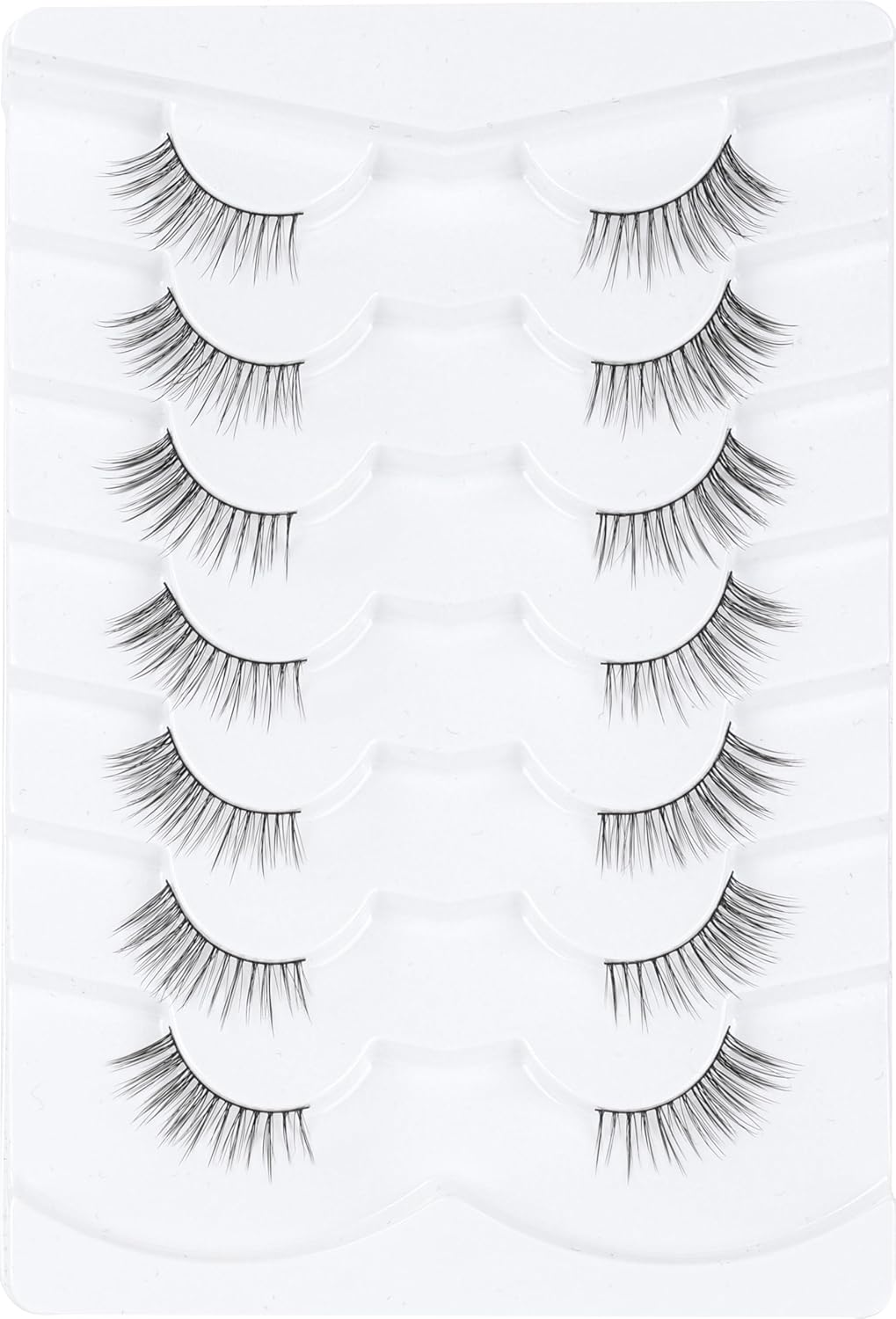 Half Lashes Natural Look C Curl False Eyelashes Cat Eye 7 Pack Corner Lash Siligli-FemmiqueWomen