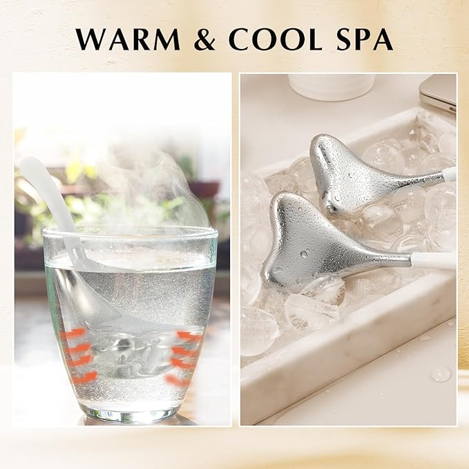 2-in-1 Gua Sha Cryo Sticks, Facial Skin Care Tools for Women Face and Eyes Massage, Unbreakable Stainless Steel Esthetician Supplies, Cooling Spa Ice Globes Roller with Carry Case-FemmiqueWomen