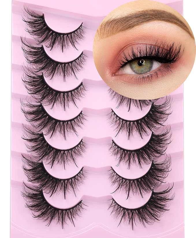 Fox Eye Lashes Wispy Faux Mink Lashes Volume Fairy Cat Eye Lashes That Look Like Extensions Spiky Fake Eyelashes Natural Look-FemmiqueWomen
