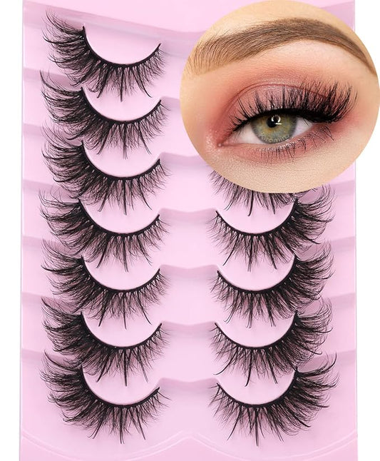 Fox Eye Lashes Wispy Faux Mink Lashes Volume Fairy Cat Eye Lashes That Look Like Extensions Spiky Fake Eyelashes Natural Look-FemmiqueWomen