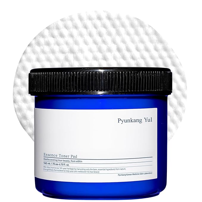 PYUNKANG YUL Essence Toner Pad with Astragalus Root, Houttuynia Cordata, Willow Bark, Centella Asiatica, Ceramide, Nourish Moisturizes, Removes Dead Skin Cells, Korean Face Skin Care 70ea, 4.73fl.oz.-FemmiqueWomen