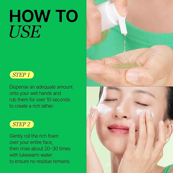 Gel Cleanser, Big Size, Gentle Exfoliation and Face cleanser for Sensitive Skin, Korean Skin Care, Vegan, 6.93 Fl Oz-FemmiqueWomen