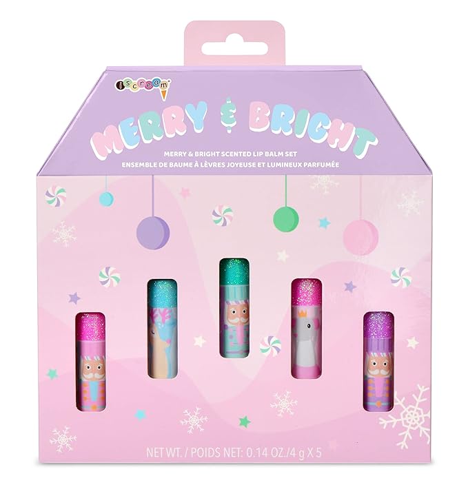 iscream Nutcracker Sweet 5-piece Scented Holiday Lip Balm Set-FemmiqueWomen