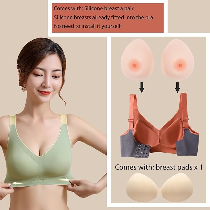 2 In 1 Silicone Breast Forms Pocket Bra Fake Boobs Fake breasts Silicone Breastplate-FemmiqueWomen