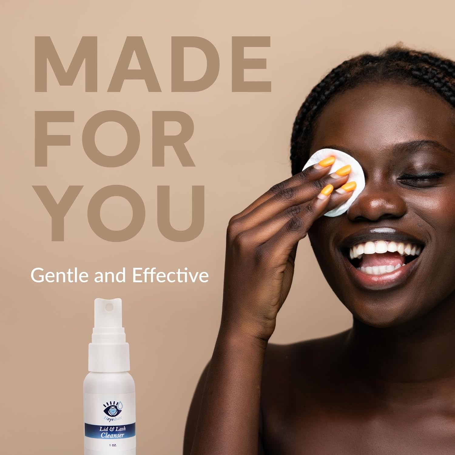 Lid and Lash Cleanser – 1oz Bottle – Pure Hypochlorous Acid Spray for Soothing Dry Eye Irritation – Daily Eyelid & Lash Cleanser-FemmiqueWomen