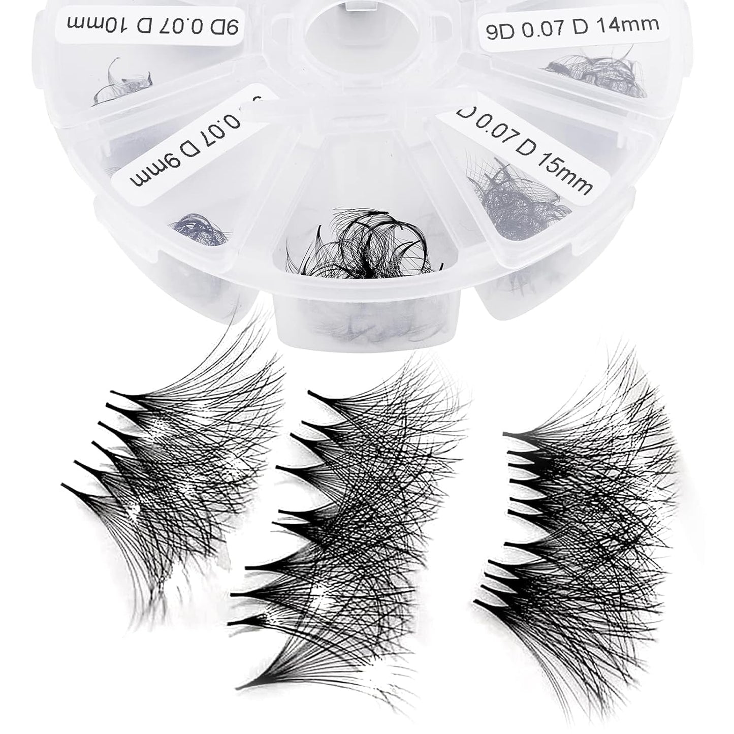 Pre-made Fans Eyelash Extension 500+8D Loose Volume Fans D Curl Premade Volume Fans 9-16mm-FemmiqueWomen