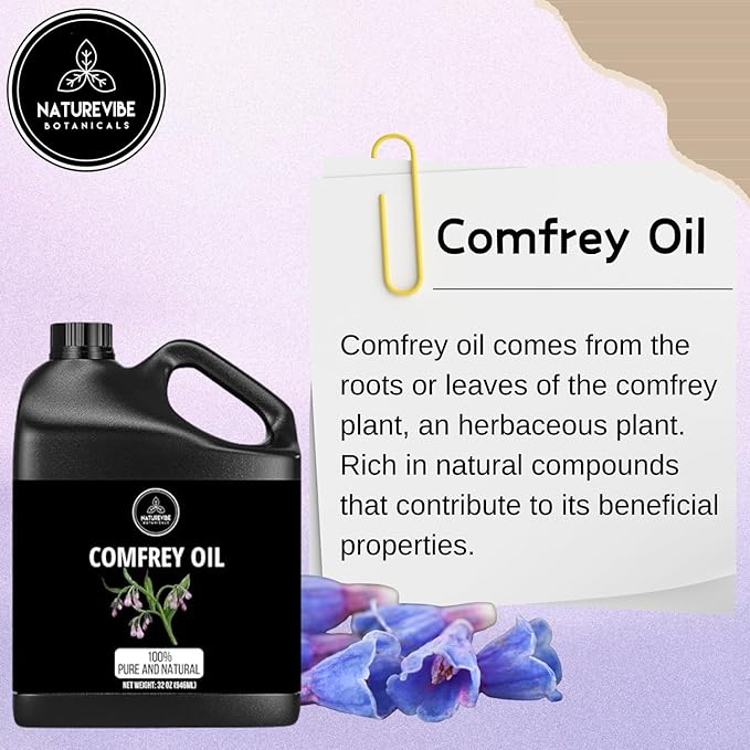 Naturevibe Botanicals Comfrey Oil 32 Ounces | 100% Pure and Natural | Great for Skin Care and Hair Care-FemmiqueWomen