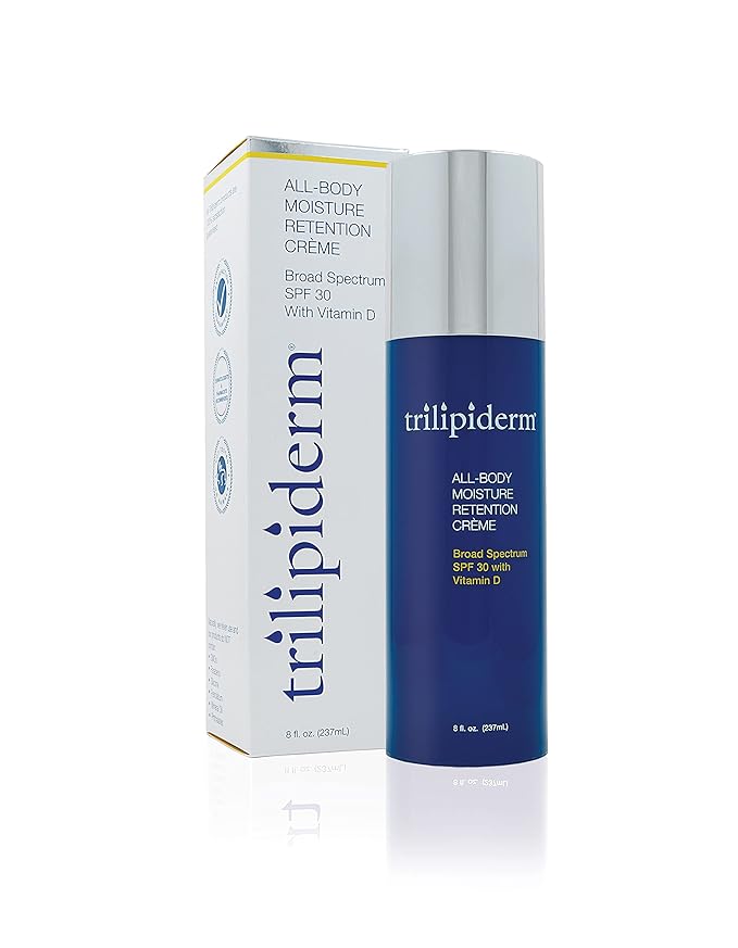 Trilipiderm Moisturizing Sunblock 8oz All Day Hydration for Body and Face, Vitamin D Enriched Broad Spectrum Sunscreen, Two Pack-FemmiqueWomen