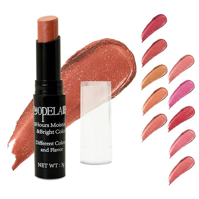 10 Pack Tinted Lip Balm With Glitter Powder Stocking Stuffers Tinted Chapstick - Moisturizing Lip Balm with Shimmer - Lipstick Set - Assorted Colors and Favors-FemmiqueWomen