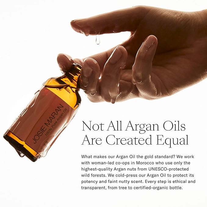Josie Maran Pure Argan Oil + Liquid Exfoliant Kit - Anti Aging Hyperpigmentation Treatment & Hydrating Argan Oil for Dry Skin - Body Skin Care Products For Everyday Use (3.4 oz)-FemmiqueWomen