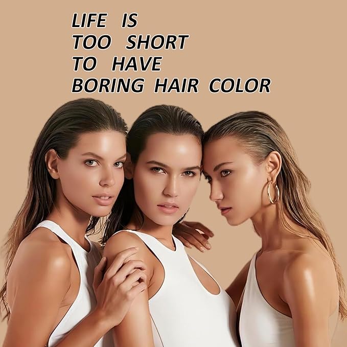 Light Brown Shampoo Para Pintar el Cabello - Instant Hair Dye Shampoo 3 in 1 Refresh Hair Color, Herbal Shampoo Hair Dye for Women Men, Easy to Use & Long Lasting Hair Color Shampoo 16.90 oz-FemmiqueWomen
