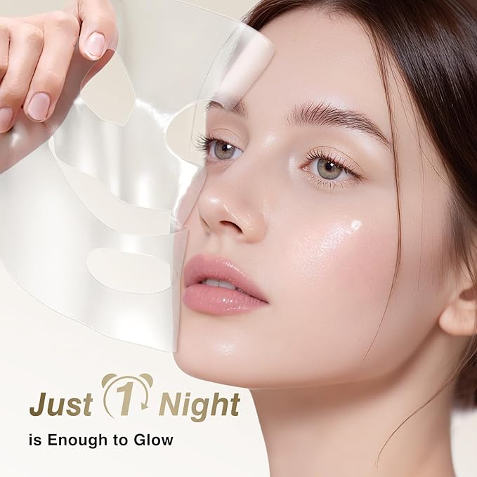 ISTON 6 Pack Bio-Collagen Real Deep Anti Wrinkle Lifting Mask,Overnight Hydrating Face Mask for All Skin Types -Pore Minimizing,Elasticity Enhancing,Firming,Moisturizing-FemmiqueWomen