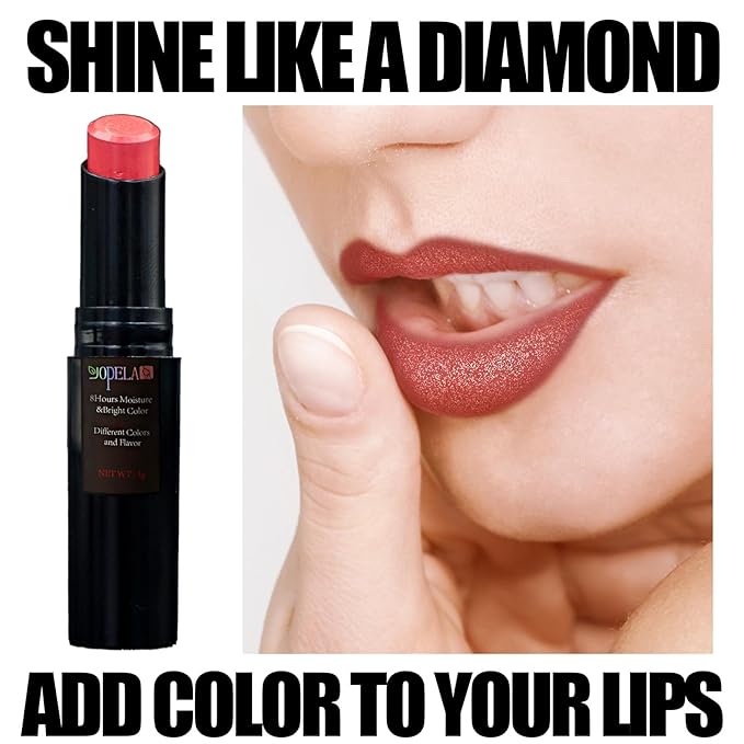 10 Pack Tinted Lip Balm With Glitter Powder Tinted Chapstick - Moisturizing, Soothing, and Repairing Dry and Chapped Lips-FemmiqueWomen