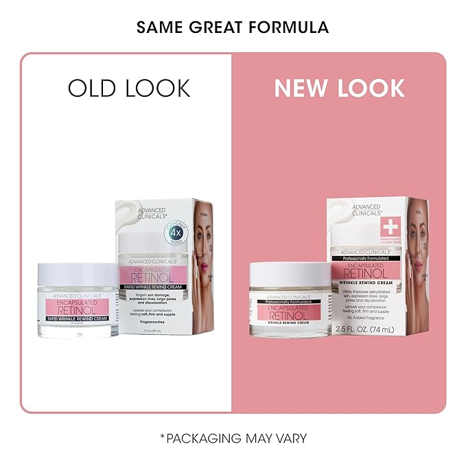 Advanced Clinicals Retinol Cream Face Moisturizer | Encapsulated Retinol Lotion For Face With Ferulic Acid + Vitamin E To Soften Appearance Of Crepey Skin & Look of Fine Lines & Wrinkles, 2.5 Fl Oz-FemmiqueWomen