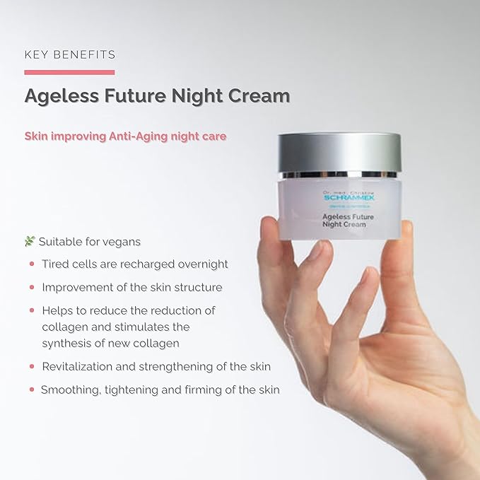 Ageless Future Night Cream (1.7 fl oz) - Skin Improving Anti-Aging Night Care – Regenerating Night Cream - with Vitamin A - Skin Care - Dr. Schrammek-FemmiqueWomen