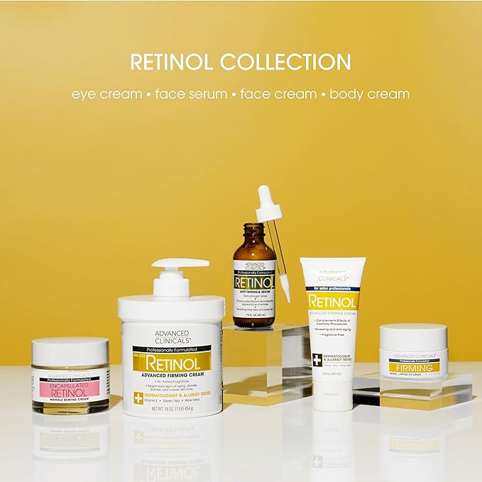 Advanced Clinicals Retinol Cream Face Moisturizer | Encapsulated Retinol Lotion For Face With Ferulic Acid + Vitamin E To Soften Appearance Of Crepey Skin & Look of Fine Lines & Wrinkles, 2.5 Fl Oz-FemmiqueWomen