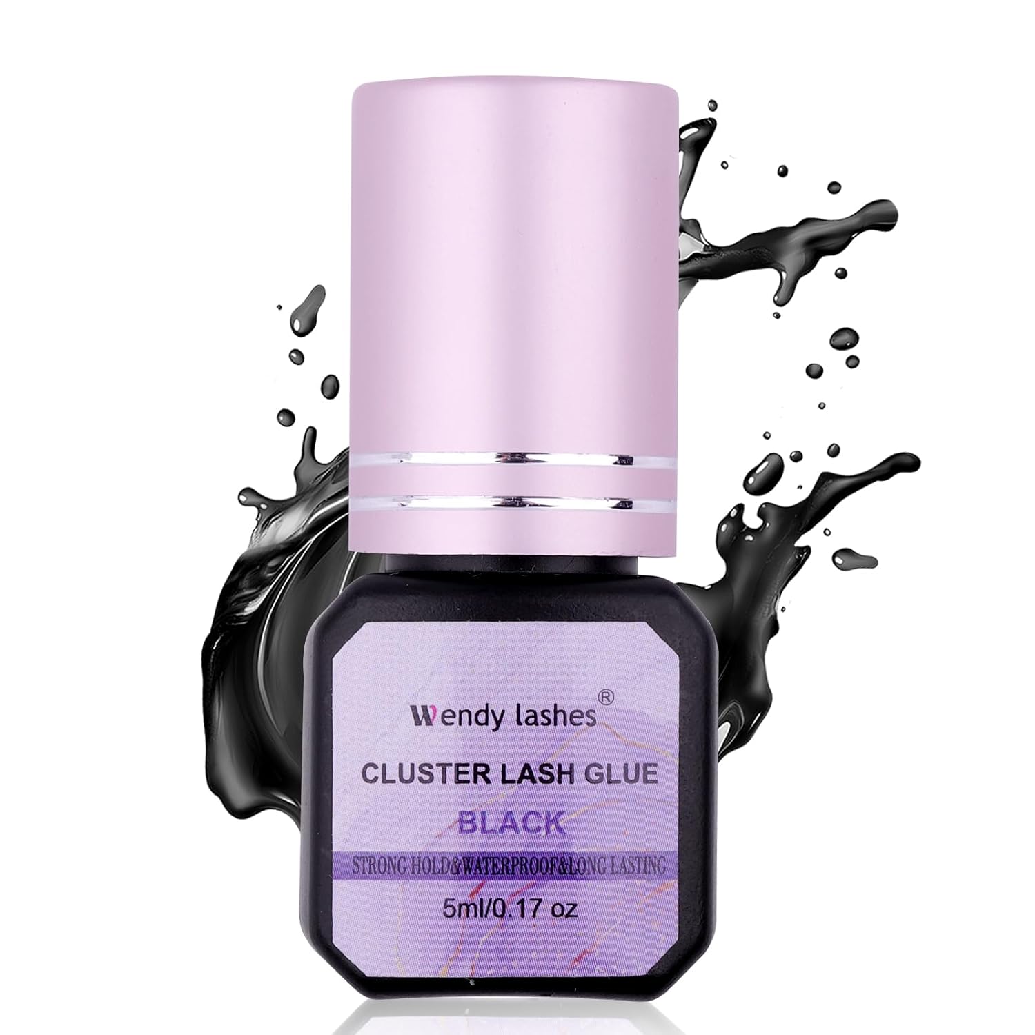 Fast-Drying Eyelash Extension Glue for Professionals - 1-2 Second Strong Hold Waterproof & Long Lasting 8 Weeks Salon-Grade Lash Adhesive(Black,5ml)-FemmiqueWomen