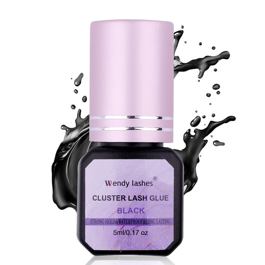 Fast-Drying Eyelash Extension Glue for Professionals - 1-2 Second Strong Hold Waterproof & Long Lasting 8 Weeks Salon-Grade Lash Adhesive(Black,5ml)-FemmiqueWomen