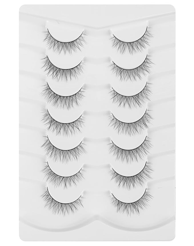 Natural Lashes Natural Eyelashes Short Eyelashes Natural Look False Eyelashes Wispy Eye Lashes Small Lashes Fake Lashes K33-FemmiqueWomen