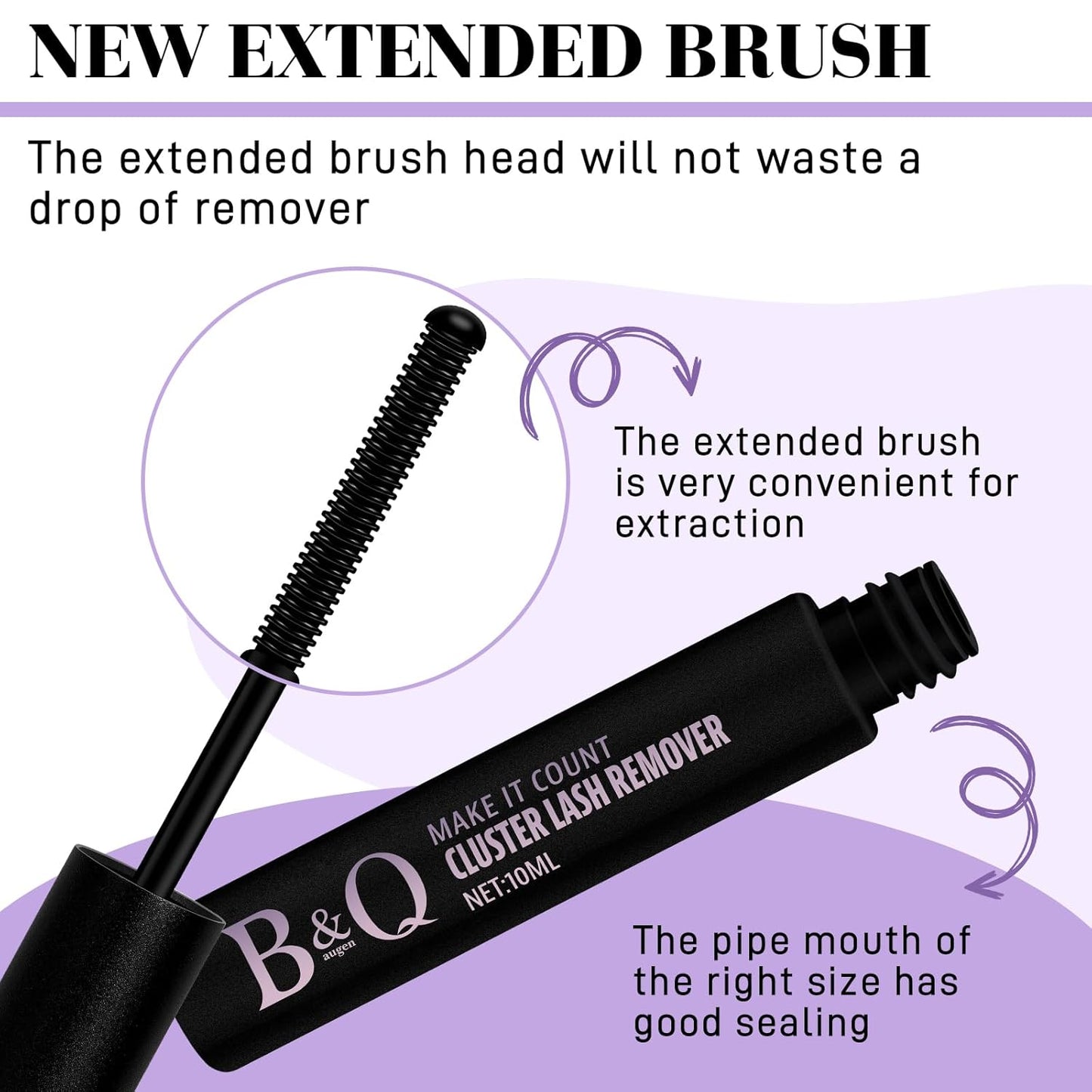 B&Qaugen B&Q Lash Remover for Lash Clusters 10 ML Lash Cluster Remover Cluster Lash Remover Cluster Lash Bond Remover Lash Adhesive Remover Lash Glue Remover Lash Bond and Seal Remover（Remover-10ML）-FemmiqueWomen