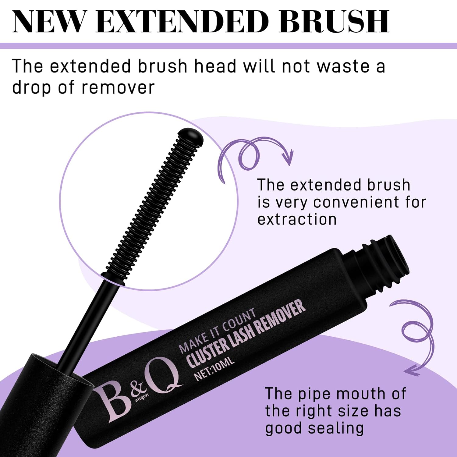 B&Qaugen B&Q Lash Remover for Lash Clusters 10 ML Lash Cluster Remover Cluster Lash Remover Cluster Lash Bond Remover Lash Adhesive Remover Lash Glue Remover Lash Bond and Seal Remover（Remover-10ML）-FemmiqueWomen