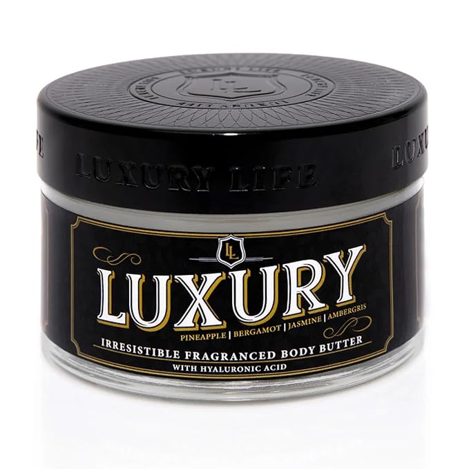 LUXURY LIFE Bed Butter - Scented, Luxurious Body Butter With All-Natural Hyaluronic Acid For Soft, Glowing, Hydrated Skin For Men & Women - Suitable For All Skin Types - Luxury Scent, 5 oz-FemmiqueWomen