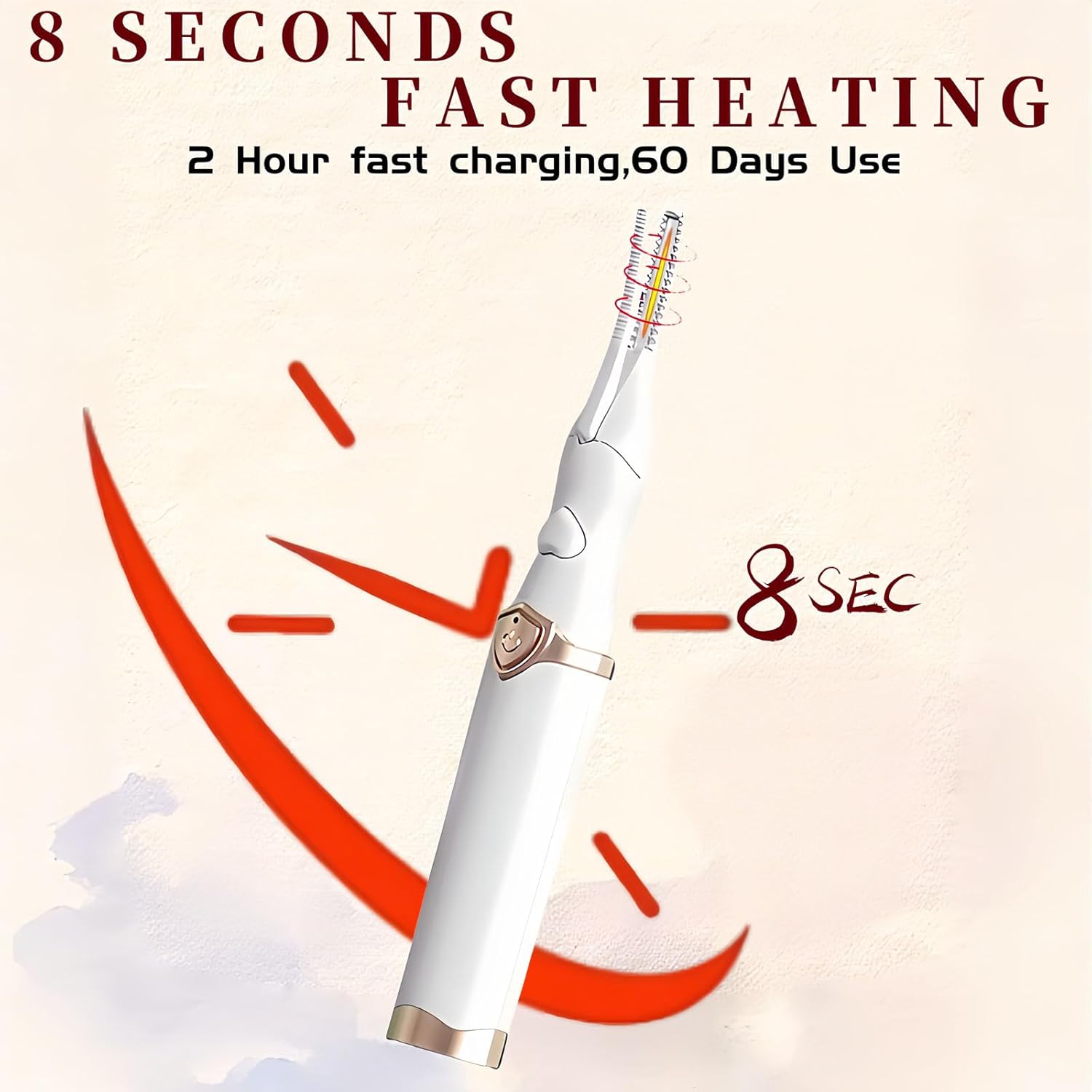 Heated Eyelash Curler - 2 in 1 Clip-Type Eyelash Curlers - Electric Eyelash Curler Rechargeable for 24H Long Lasting, 3 Heating Modes, 8S Fast Heating, Makeup Tool Gifts for Women Girls, White-DA-FemmiqueWomen