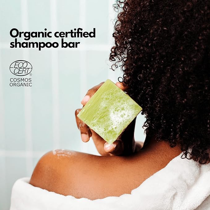 SoapFactory Organic Solid Shampoo Bar for thinning Hair, Hair Soap with Aloe Vera for Men and Women, 100% Natural, Vegan, Handmade, Plastic Free, 3 ounce-FemmiqueWomen