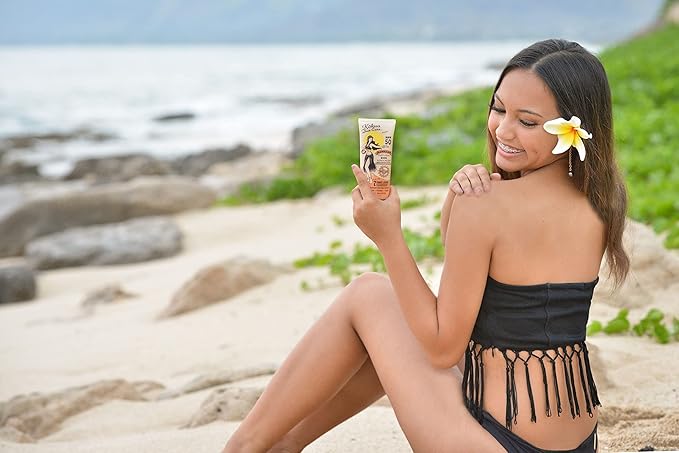 Kokua Sun Care SPF 50/80 Lotion Hawaiian Reef Safe Non Nano Zinc Oxide Sunscreen for Face & Body, Moisturizing Sun Protection Cream, Mineral Water Resistance, Cruelty Free, Natural Vegan Formula-FemmiqueWomen