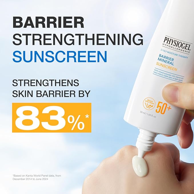 Physiogel Lightweight Moisture Korean Sunscreen, Broad Spectrum SPF 50+, Water Resistant & Safe for Sensitve Skin, Reef Friendly, Paraben-Free, Dermatologically Tested, Korean Skin Care.-FemmiqueWomen