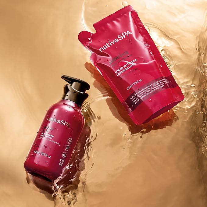 Nativa SPA by O Boticário, Plum Moisturizing Body Lotion Refill Pack, Fragranced Moisturizer Enriched with Purified Quinoa Drops to Boost Hydration, 13.5 Ounce-FemmiqueWomen