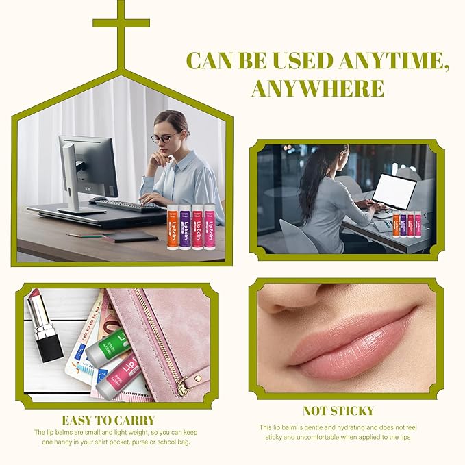 36 Pack Natural Lip Balm Bulk with Vitamin E and Coconut Oil - Moisturizing, Soothing, and Repairing Dry and Chapped Lips - 12 Flavors - Non-GMO-FemmiqueWomen