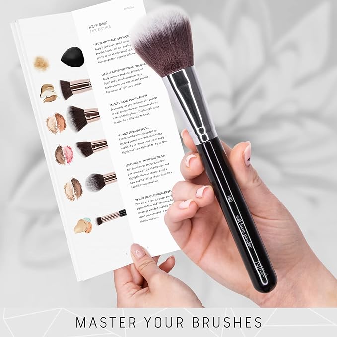 Niré Beauty 15piece Award Winning Professional Makeup Brush Set: Vegan Makeup Brushes with Case, Makeup Sponge, Brush Cleaner, Guide, Gift Box-FemmiqueWomen